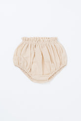 Avauma Berry Puff Bloomer in Soft Ivory, featuring gathered cotton fabric with elastic waist and leg openings